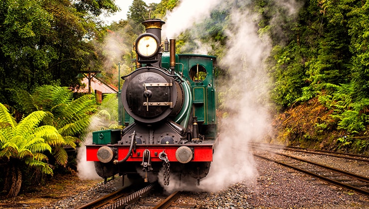 West Coast Wilderness Railway (Image: Tourism Tasmania & Rob Burnett)