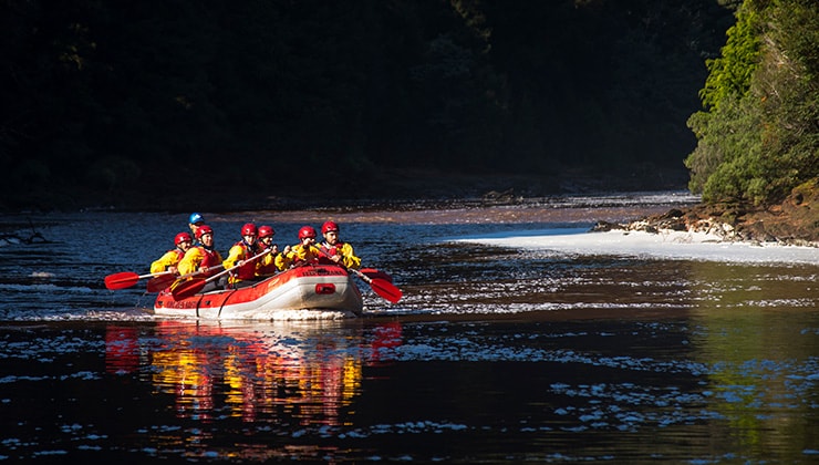 King River Steam River & Raft Experience - King River Rafting (Image: Tourism Tasmania and Rob Burnett)