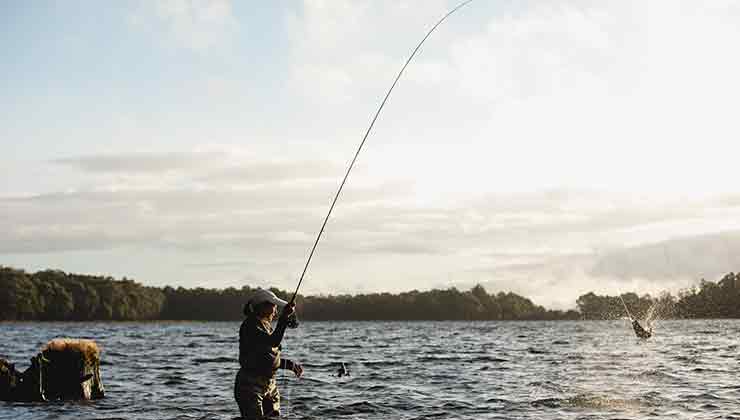 Fly fishing at Penstock Lagoon (Image: Samuel Shelley)