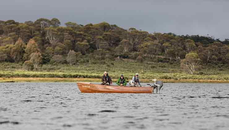 Fly fishing at Little Pine Lagoon (Image: Samuel Shelley)