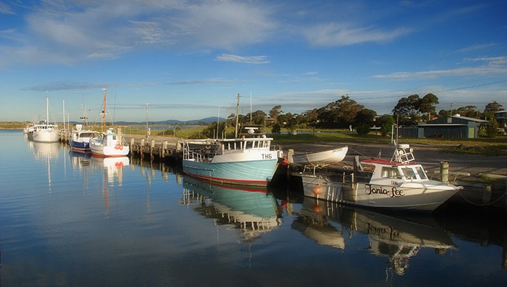 Bridport wharf (Image: Tourism Tasmania & Brian Dullaghan)