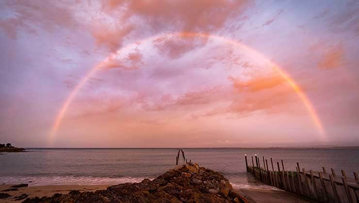 Rainbow over pier (Image: supplied by TICT)