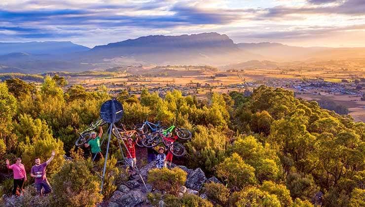 Wild Mersey Mountain Bike Trails Badgers Ranges overlooking Mount Roland and Sheffield (Image: Evolution RPA)