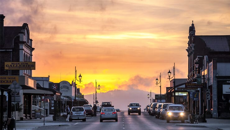Main street at sunset (Image: Kelly Slater)
