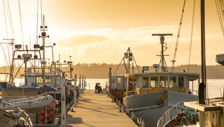 Sunrise over Georges Bay (Image: Tourism Tasmania & Rob Burnett)